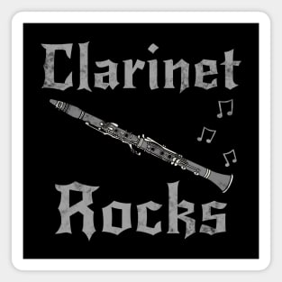 Clarinet Rocks, Clarinetist Goth Heavy Rock Musician Magnet